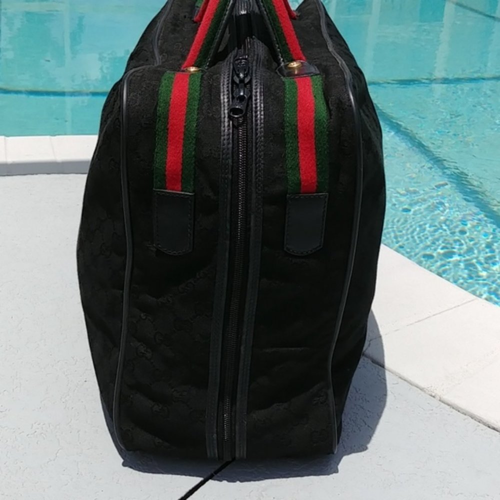 Gucci monogram Black Web Carry On duffle bag - Picture 9 of 15